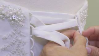 How to Lace a Corset Back Wedding Dress [upl. by Isla]