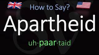 How to Pronounce Apartheid CORRECTLY Meaning amp Pronunciation [upl. by Notlrak]