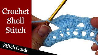 Crochet Shell Stitch  Stitch Guide [upl. by Yolanthe]