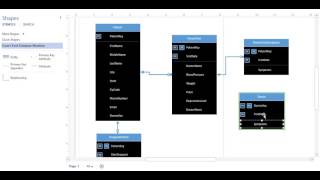 Create an ERD in MS Visio Lab 41 [upl. by Lrac]