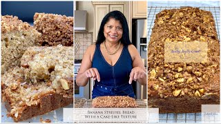 Banana Streusel Bread  A cakelike texture version [upl. by Hillard]