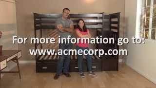 Allentown Twin Twin Bunkbed and Trundle Assembly Video [upl. by Clute130]