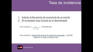 Tasa incidencia 1 [upl. by Enaols]