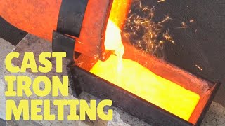 MELTING CAST IRON WITH PROPANE AT HOME  1300°C DevilForge [upl. by Rol]