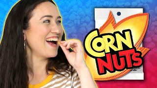 Irish People Try American Corn Nuts [upl. by Odlavu]