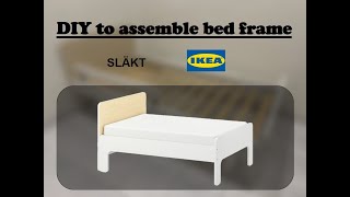 Timelapse  DIY to assemble bed frame SLAKT from IKEA [upl. by Elohc642]