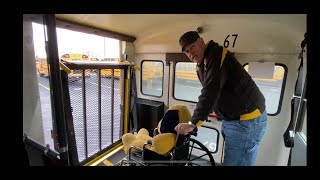 School Bus emergency evacuation drills special needs wheelchair lifts and CSRS devices [upl. by Lavona]