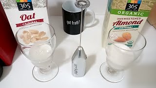 Oat Milk vs Almond Milk part 2 Frothing Test [upl. by Adey]