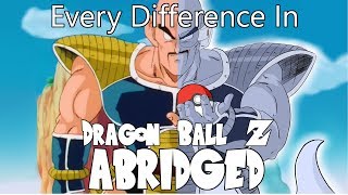 Every Difference In Dragon Ball Z Abridged [upl. by Adnowal]