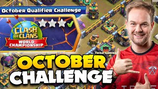 How to 3 Star October Qualifier Challenge  eVe MAXI Base  Clash Of Clans [upl. by Suiravad]