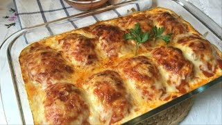 Huevos rellenos de carne gratinados receta muy fácil [upl. by Bridgette299]