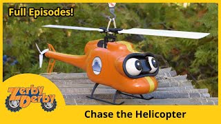 Zerby Derby 🚁🏎️ Chase the Helicopter 🏁⚙️ Full Episodes [upl. by Nagol]