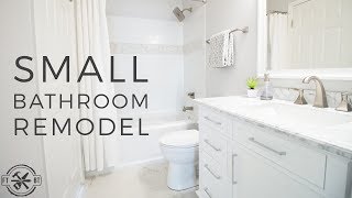 DIY Small Bathroom Remodel  Bath Renovation Project [upl. by Nodnalb118]