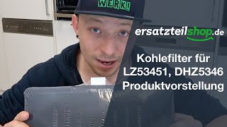 ersatzteilshop basics Kohlefilter für LZ53451 DHZ5346 ect  Videovorstellung [upl. by Rotceh]