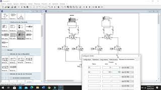 Neumática Doble cilindro FluidSIM [upl. by Ayouqat]