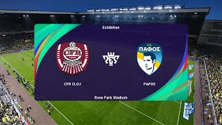 CFR Cluj vs Pafos FC 22082024 UEFA Europa Conference League PES 2021 [upl. by Eelirol544]