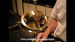 Large Brass Gyroscope Demonstration HD [upl. by Healey]