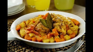 Delicioso Pollo a la Cacerola  Pollo con verduras [upl. by Erdah]