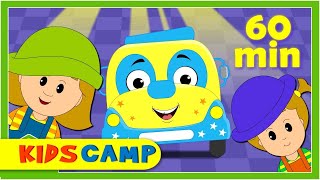 Wheels On The Bus Go Round And Round  Nursery Rhymes Collection by KidsCamp [upl. by Emiline]