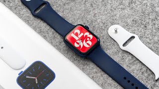 Apple Watch Series 6 UNBOXING  BLUE ALUMINUM [upl. by Debby]