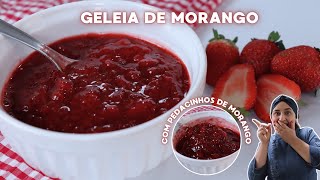 GELEIA DE MORANGO PARA RECHEIO DE BOLOS E SOBREMESAS  Super fácil de fazer [upl. by Drarehs999]