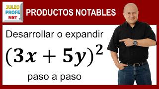 Productos notables binomio al cuadrado  Ej 1 [upl. by Aisor]