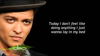 BRUNO MARS  THE LAZY SONG Lyrics [upl. by Paulsen]