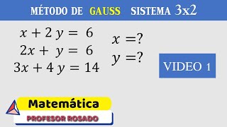 Método de GAUSS Sistema de Ecuación 3x2 [upl. by Harret416]