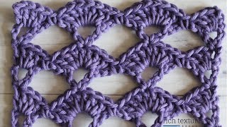 Open Shell Stitch  How to Crochet [upl. by Talia]