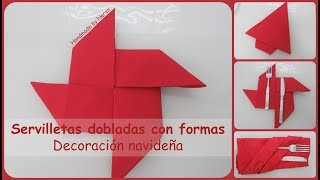 4 formas con servilletas  Fácil  Papel y tela  CelebracionesDecoración [upl. by Senskell158]