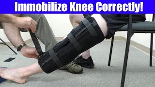 Correct Way to Fit a Knee Immobilizer [upl. by Corrinne]