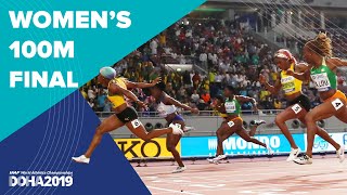 Womens 100m Final  World Athletics Championships Doha 2019 [upl. by Nalyad531]