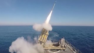 See rocket launcher intercept missile from moving ship [upl. by Deck]