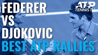 Roger Federer vs Novak Djokovic Best ATP Rallies Ever [upl. by Anivad976]