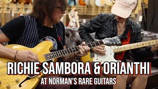 Richie Sambora and Orianthi visits Normans Rare Guitars [upl. by Tol]