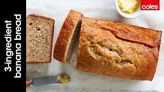 3 ingredient banana bread [upl. by Keith]