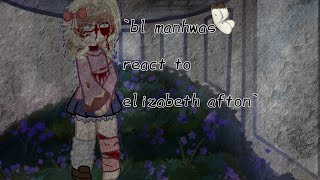 Bl manhwas react to elizabeth afton  part 15 ES EN A MONSTER gachanebula gachaclub manhwa [upl. by Shabbir]