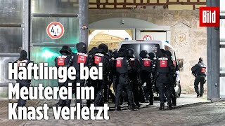 Gefängnismeuterei Polizei stürmt Knast in Thüringen  JVA Untermaßfeld [upl. by Wyn]