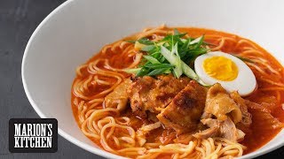 Spicy Korean Chicken Ramen  Marions Kitchen [upl. by Kanor883]