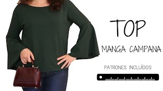 Cómo hacer TOP MANGA JAPONESA CAMPANA  TUTORIAL [upl. by Hiltner871]