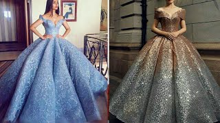 LATEST OFF SHOULDER BALL GOWN DESIGNS COLLECTION 2019  PROM DRESS  EVENING DRESS [upl. by Anilosi]